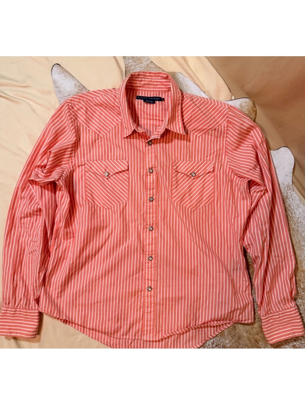 Ralph Lauren Western diamond snap button up